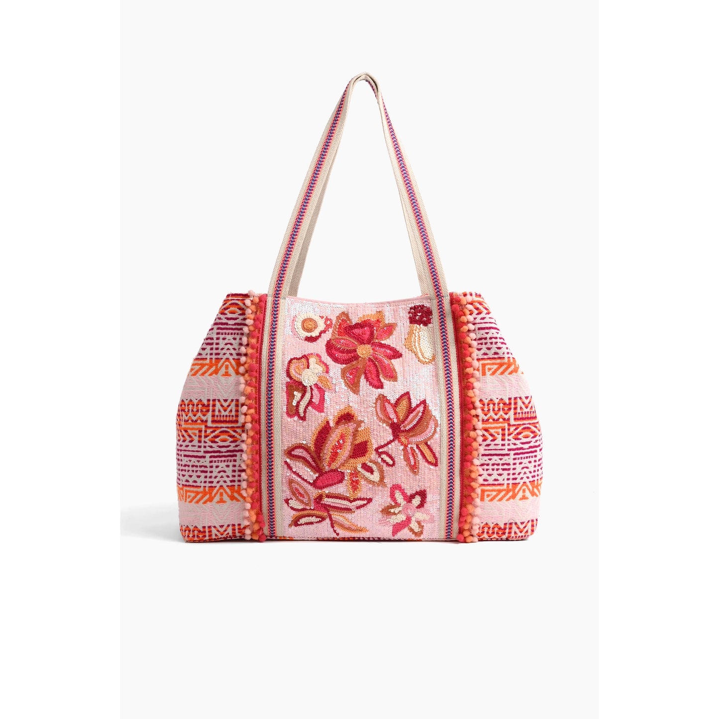 Petal Pink Embellished Tote