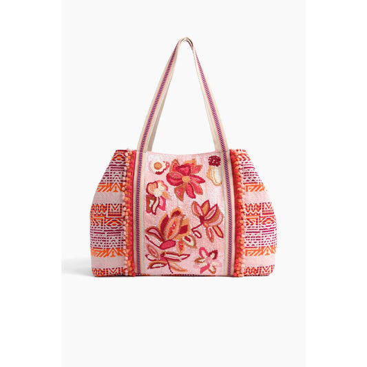 Petal Pink Embellished Tote
