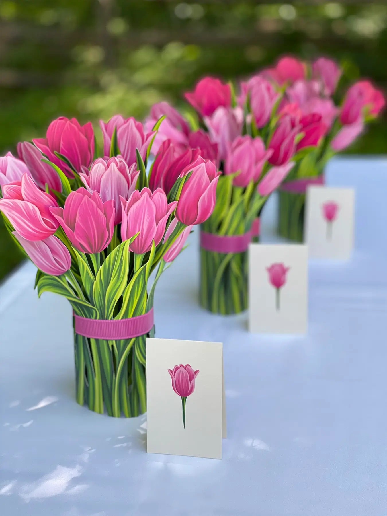 Pink Tulips Pop Up Flower Bouquet