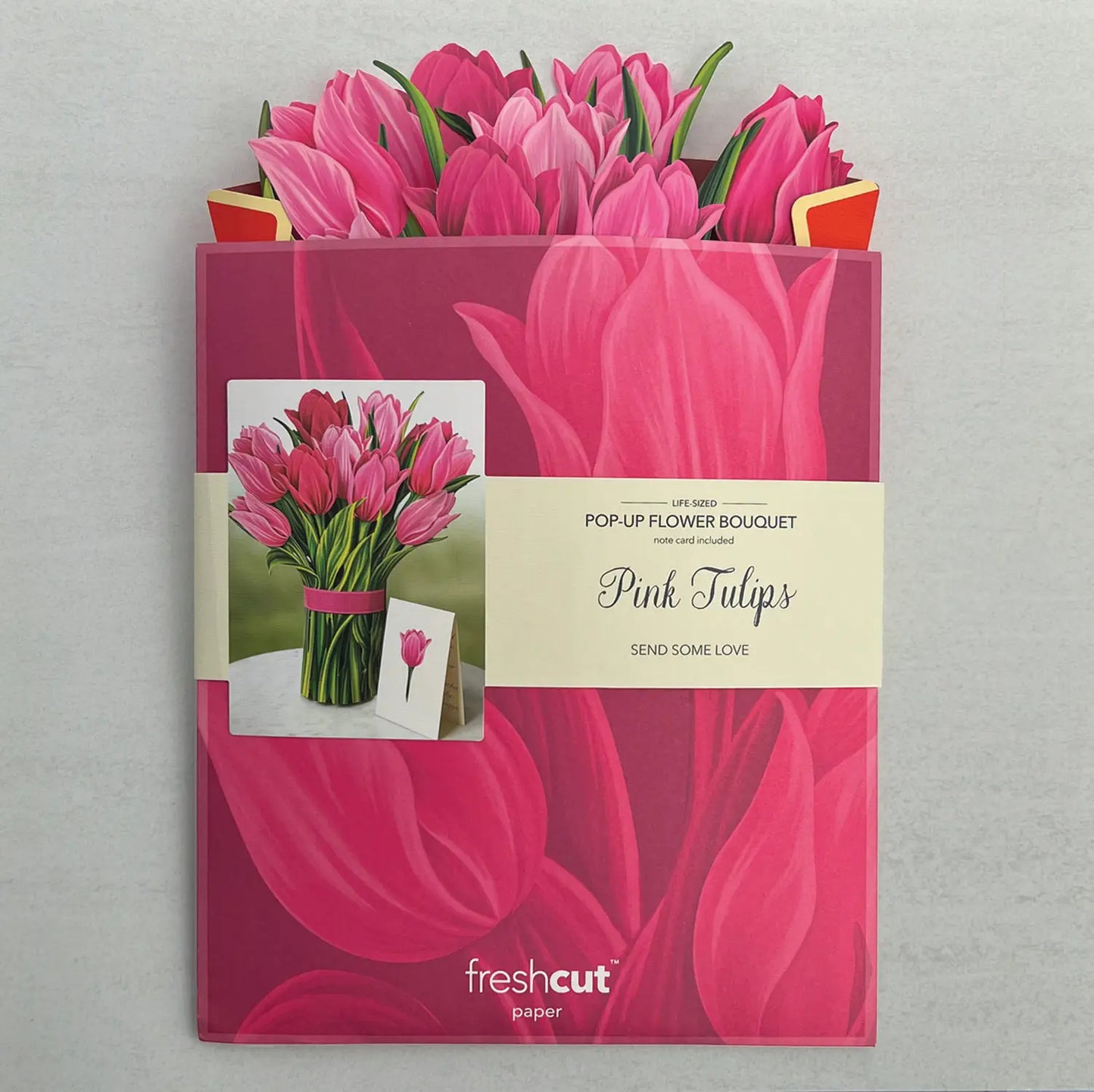 Pink Tulips Pop Up Flower Bouquet