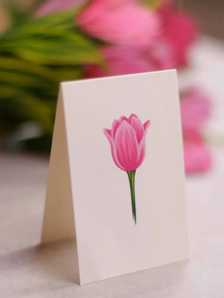 Pink Tulips Pop Up Flower Bouquet