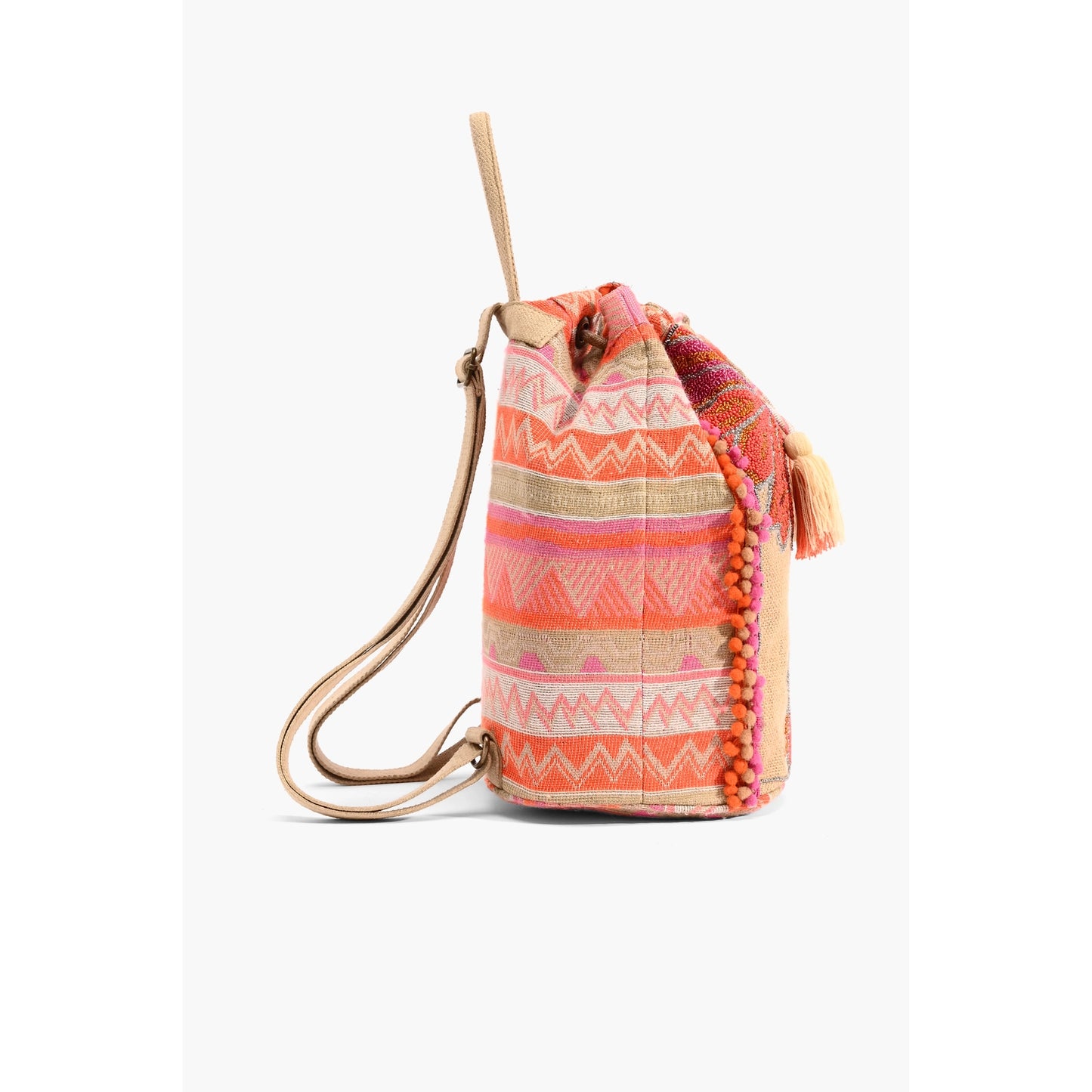 Poppy Floral Beaded Backpack
