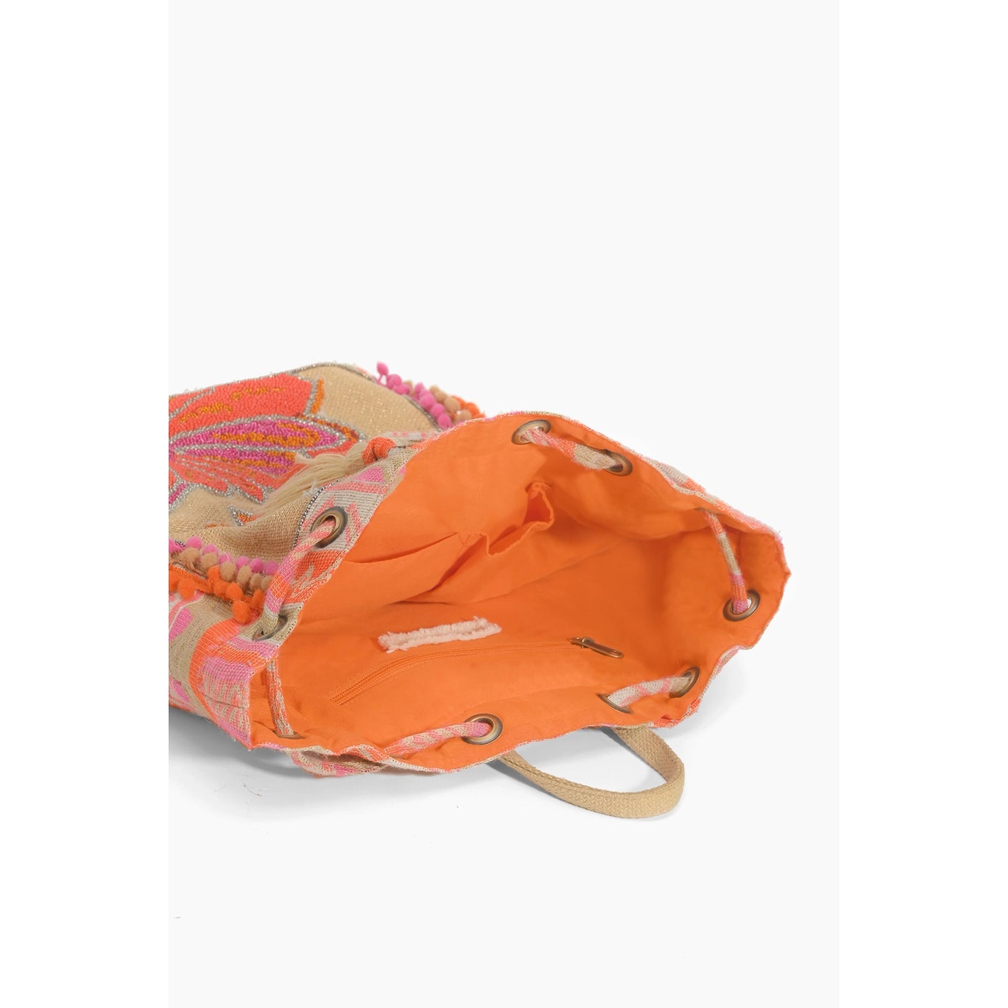 Poppy Floral Beaded Backpack