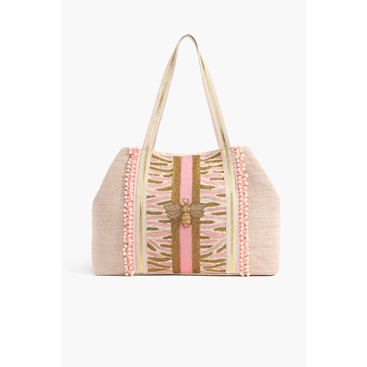 Pretty Pink Bee Embellished Tote