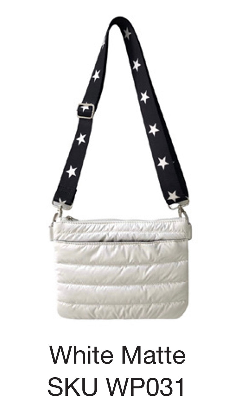 Puffer White Matte 4-in-1 Bag with Star Guitar Strap