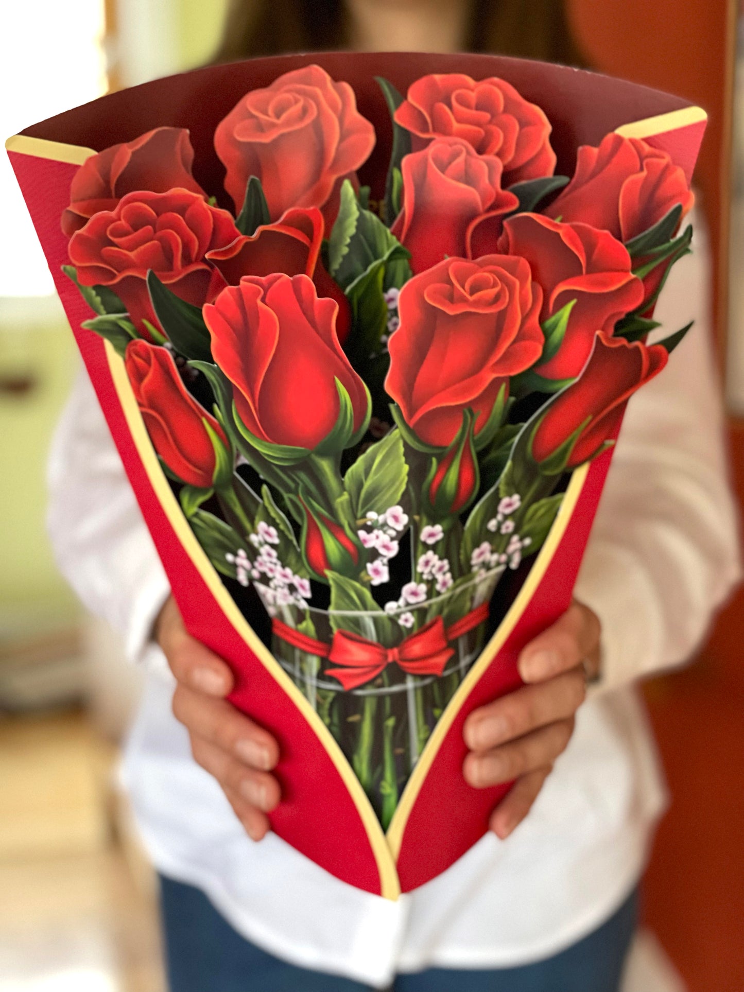 Red Roses Pop Up Flower Bouquet