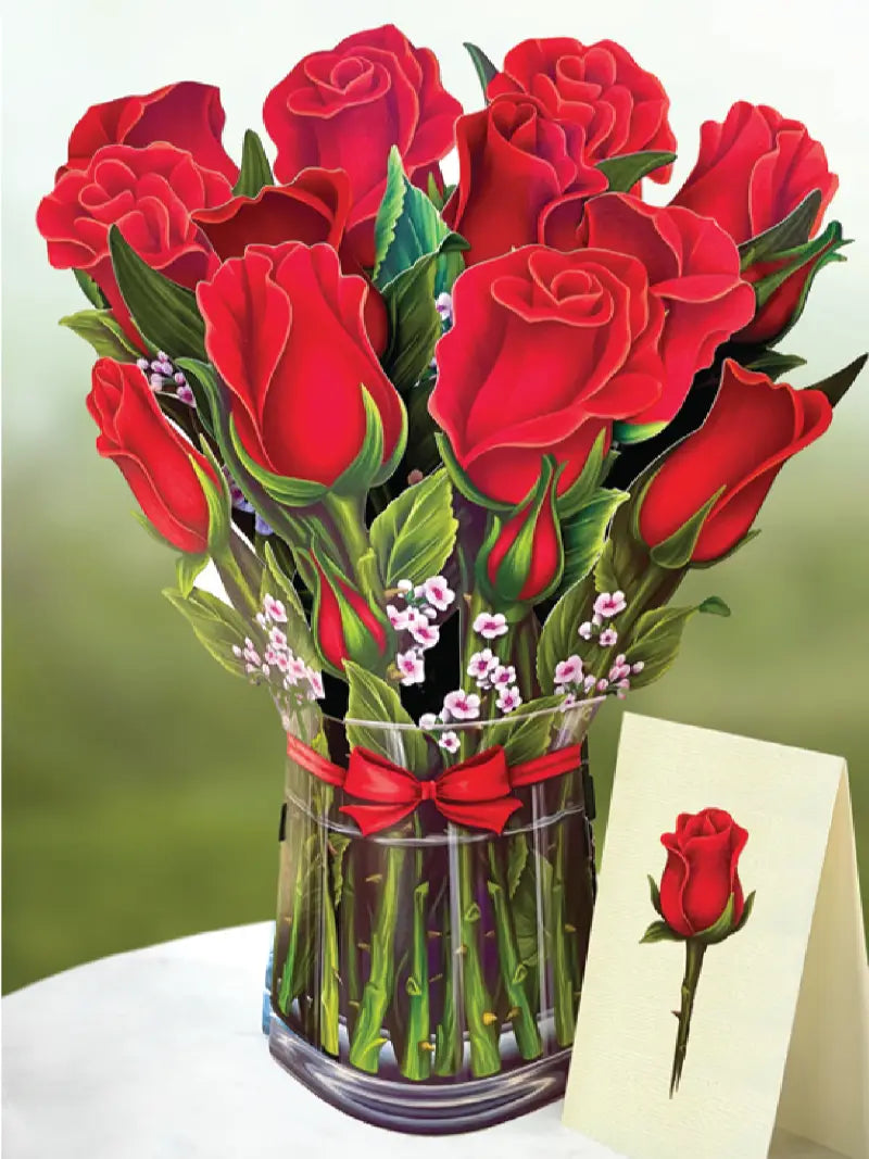 Red Roses Pop Up Flower Bouquet