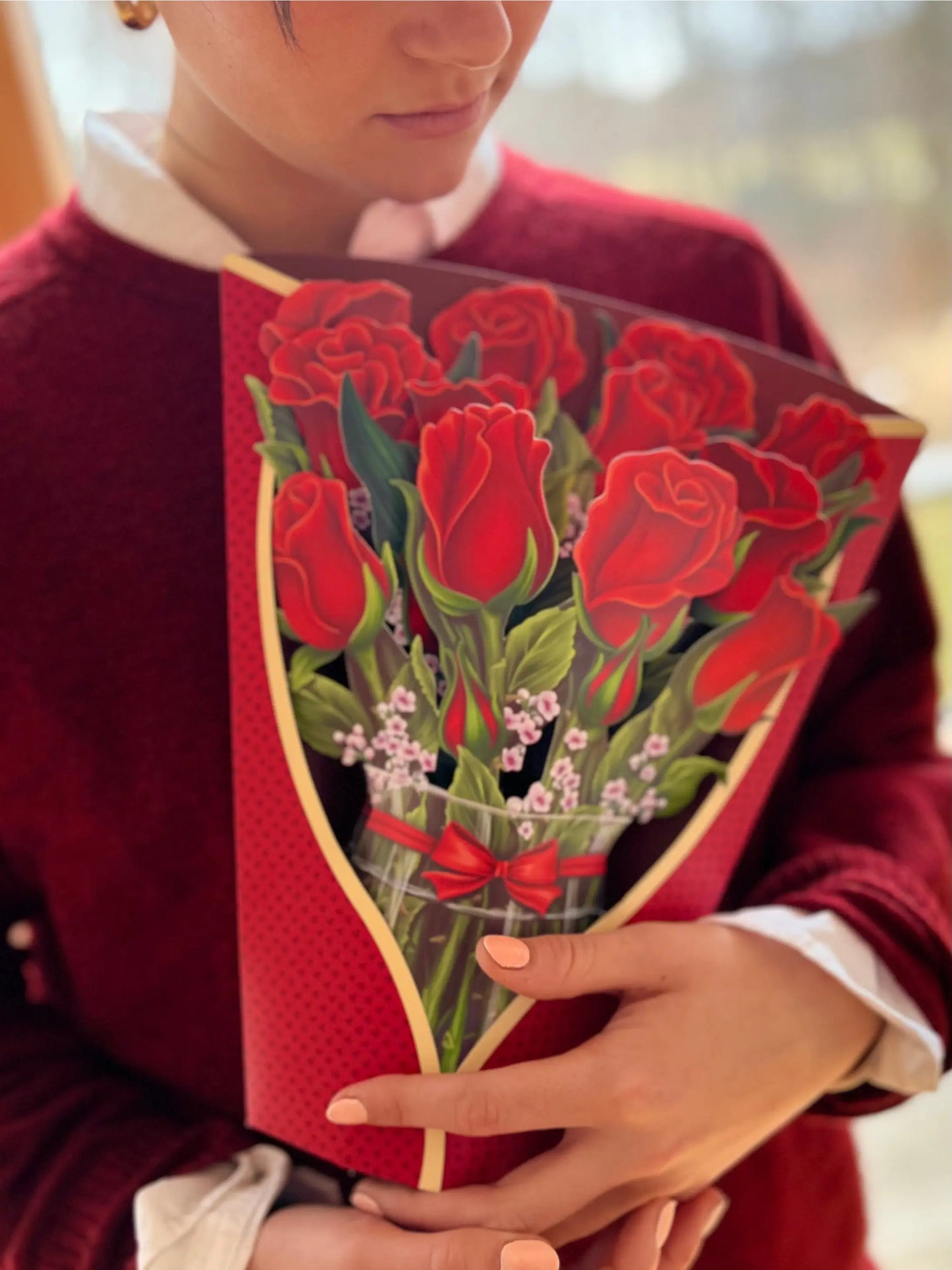 Red Roses Pop Up Flower Bouquet