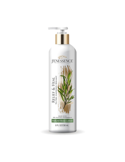 Relief & Heal 98% Natural Therapeutic Body Lotion (Lemongrass, Tea Tree, Bergamot)
