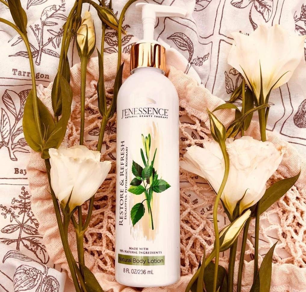 Restore & Refresh 98% Natural Therapeutic Body Lotion (Mint, Eucalyptus, Rosemary)