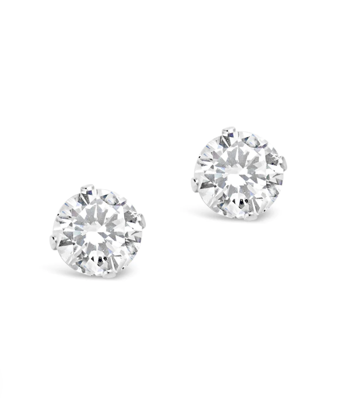 Sterling Silver CV Stud Earrings