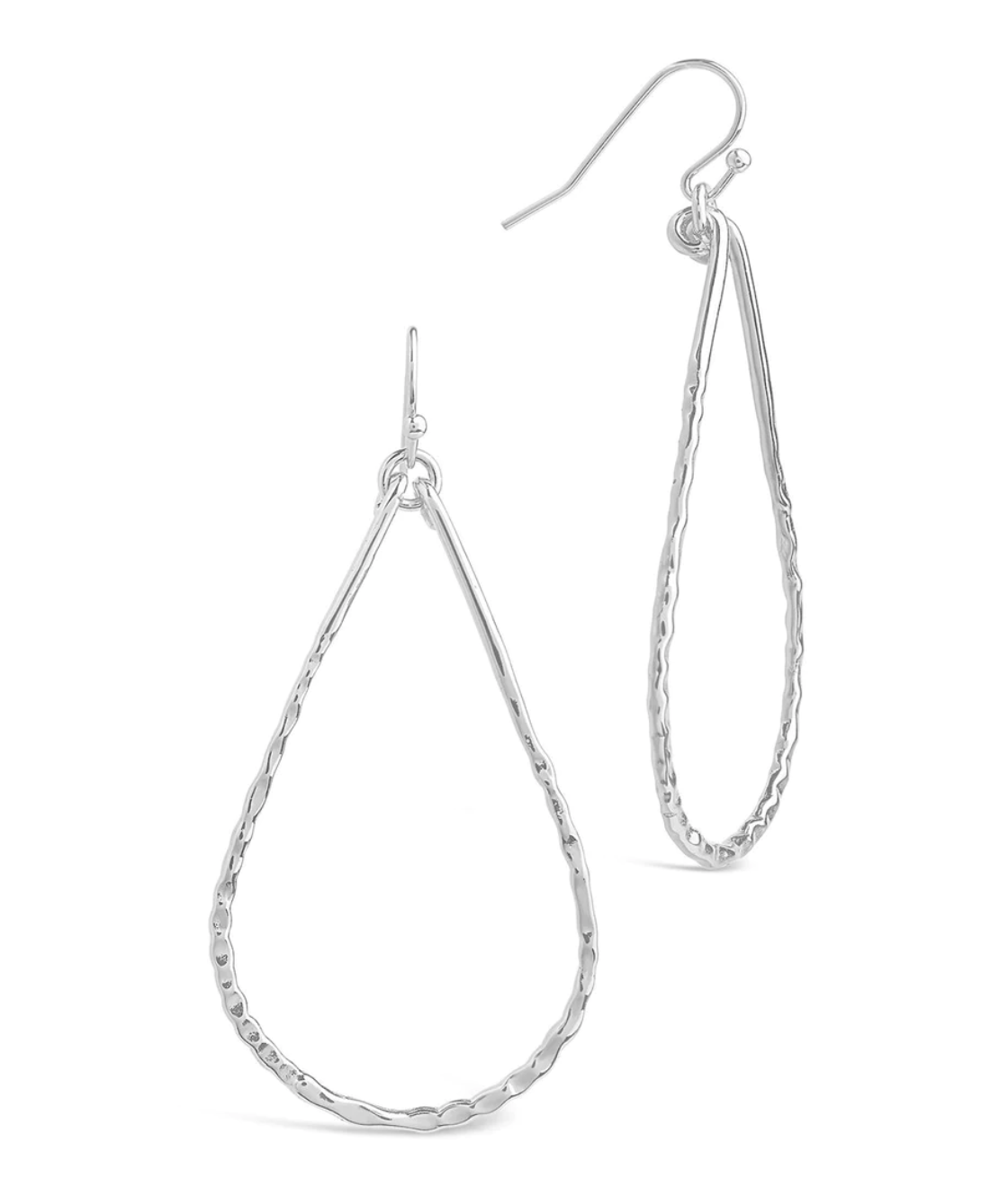 Hammered Teardrop Dangle Earring