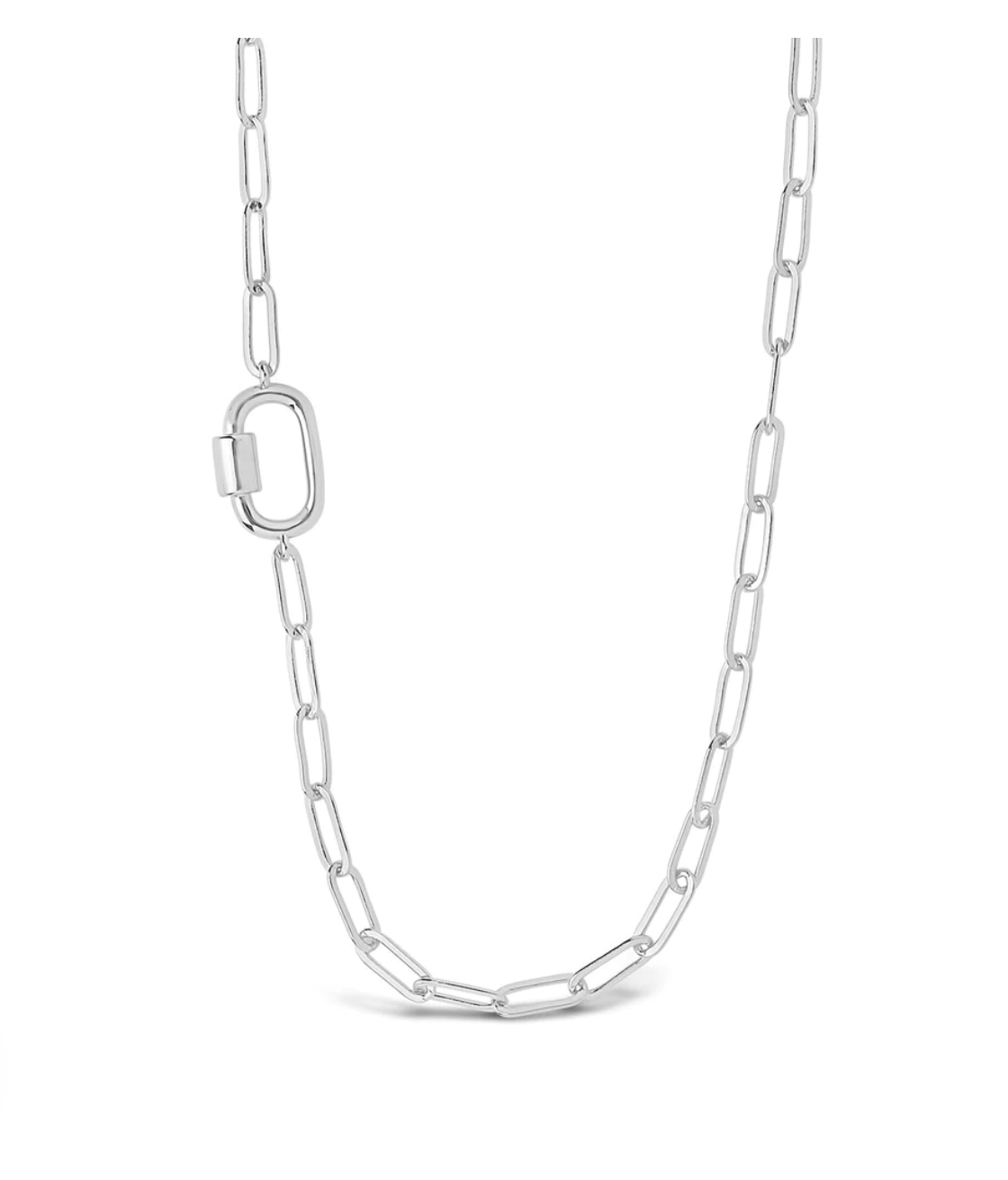 Polished Carabiner Station Necklace