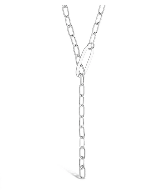 Chain Link Lariat Necklace