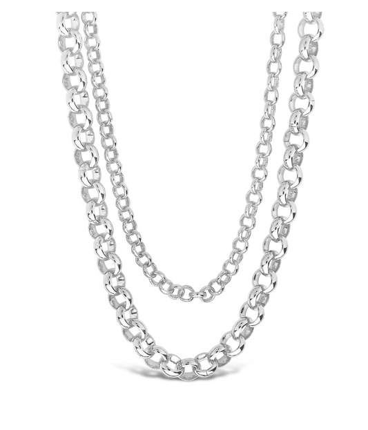 Bold Layered Rolo Chain Necklace