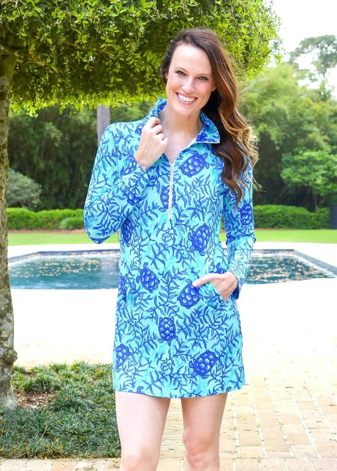 Sophi Sport Half Zip Dress Coco Bay Turtles
