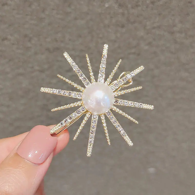 Star Pearl Rhinestone Hair Clip
