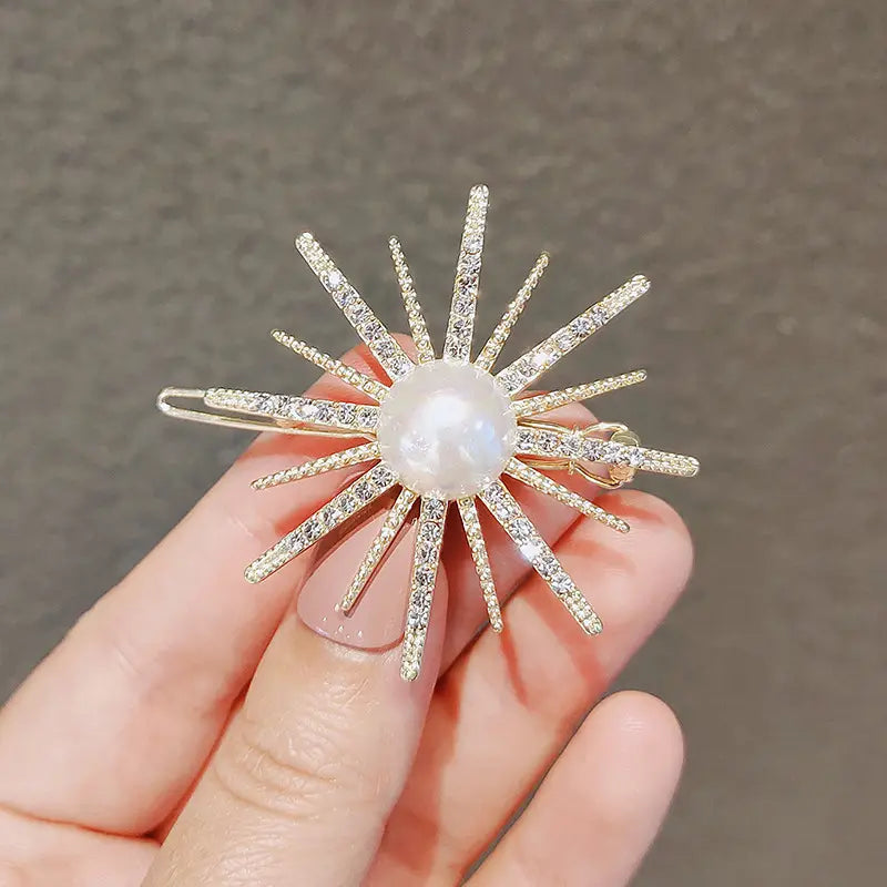 Star Pearl Rhinestone Hair Clip