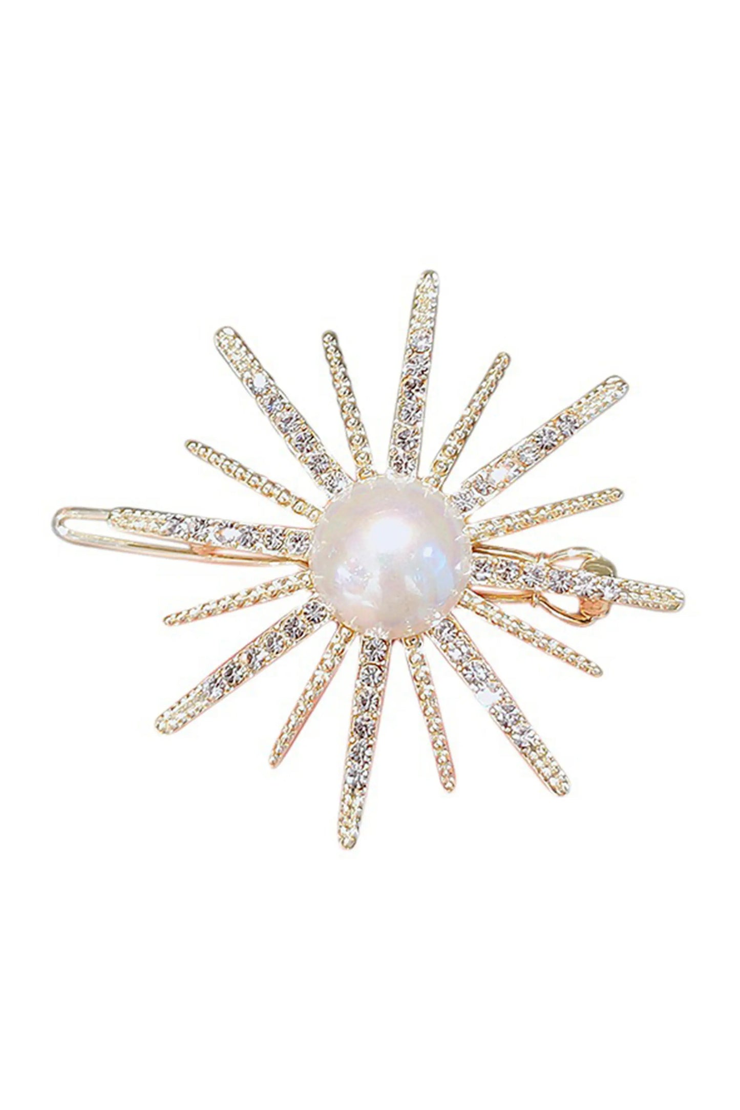 Star Pearl Rhinestone Hair Clip