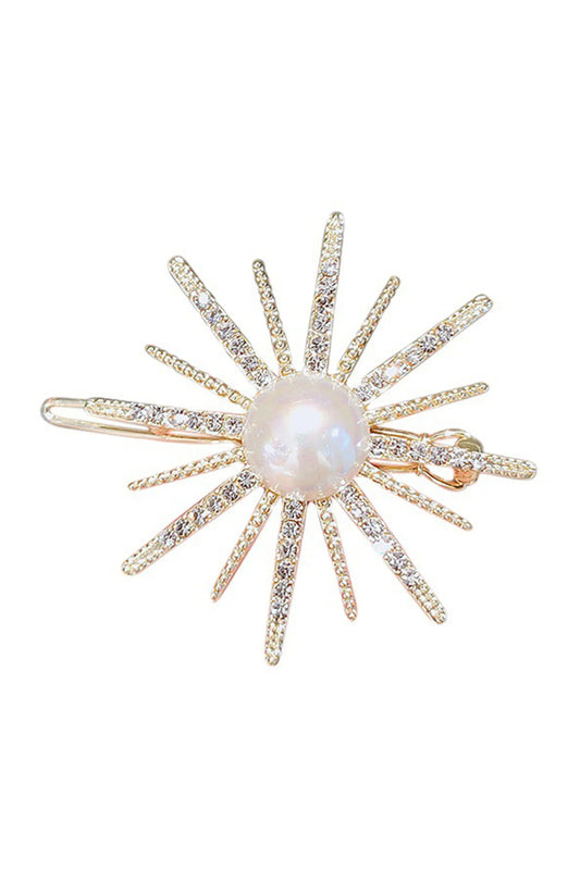 Star Pearl Rhinestone Hair Clip