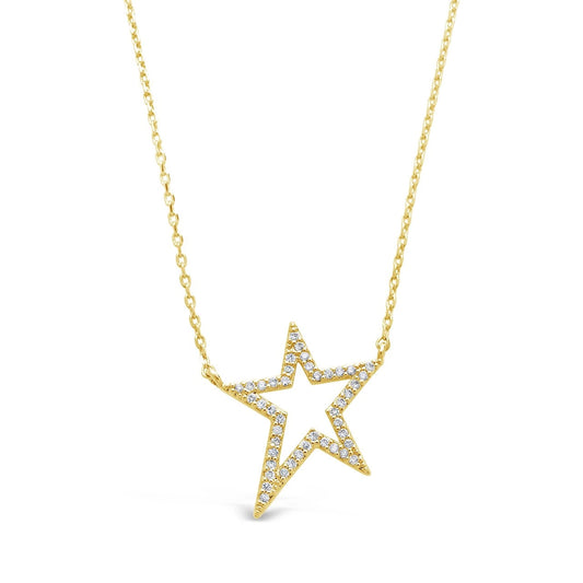 Sterling Silver CZ Star Necklace