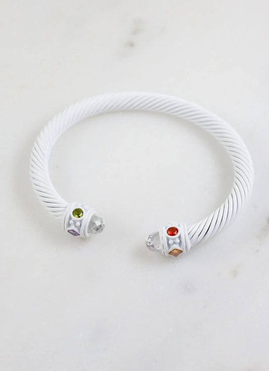 Stiles Cable Bracelet White