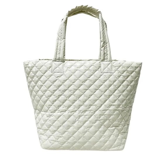 The Debra Diamond Almond Patent Tote