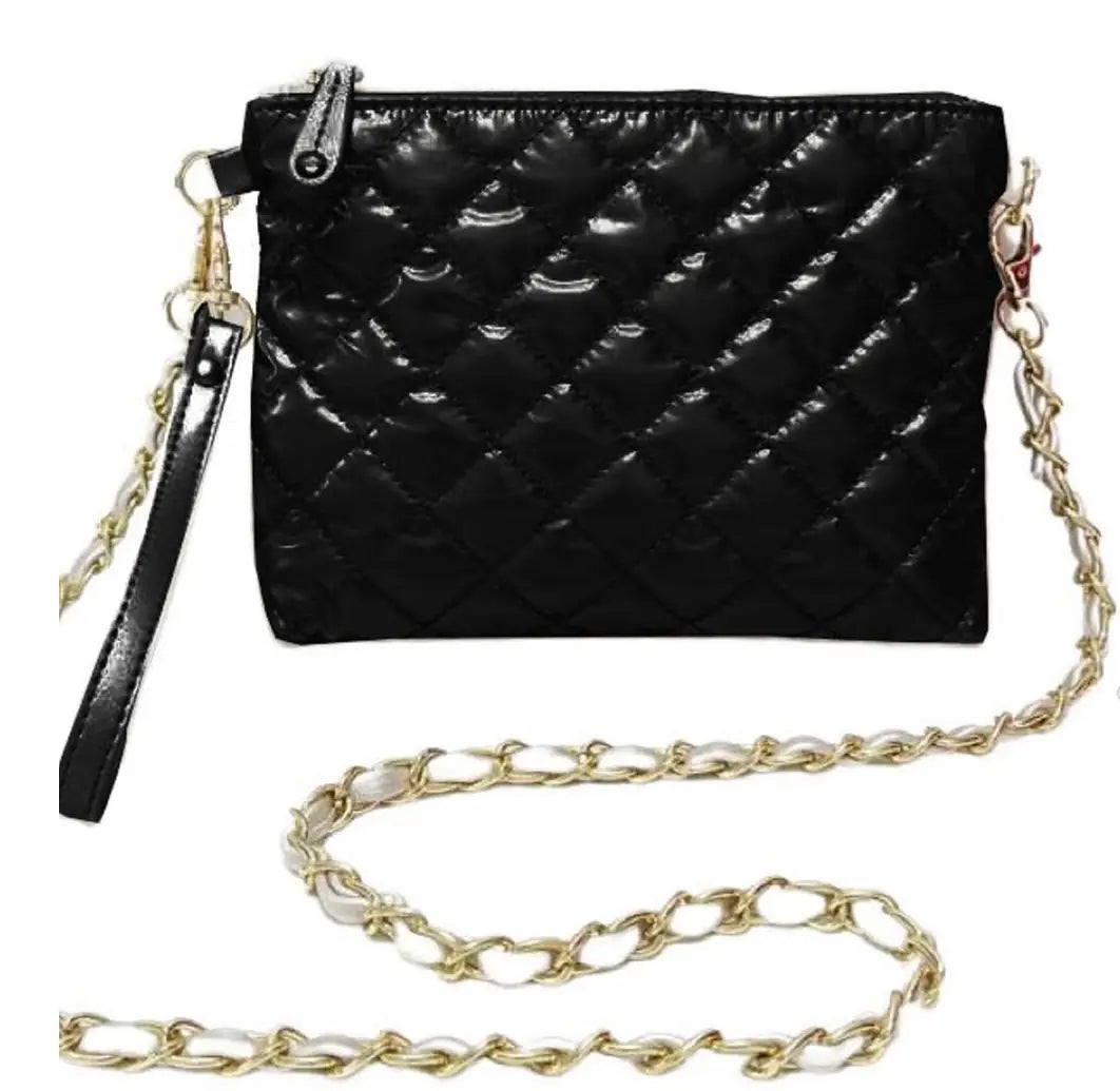 The Debra Diamond Black Patent 3 in 1 Crossbody