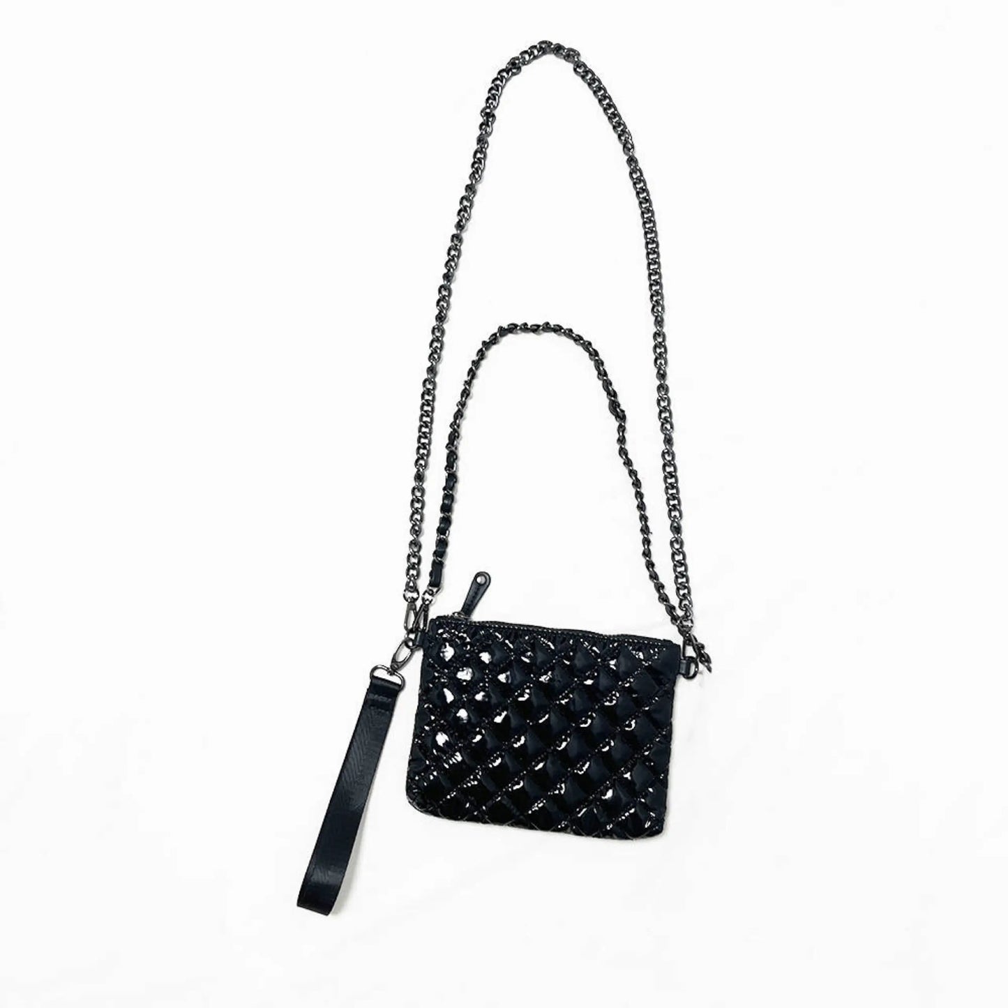 The Debra Diamond Black Patent 3 in 1 Crossbody