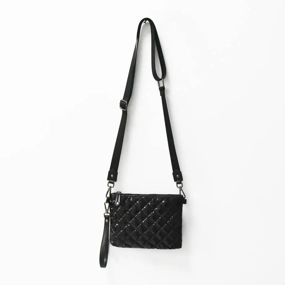 The Debra Diamond Black Patent 3 in 1 Crossbody