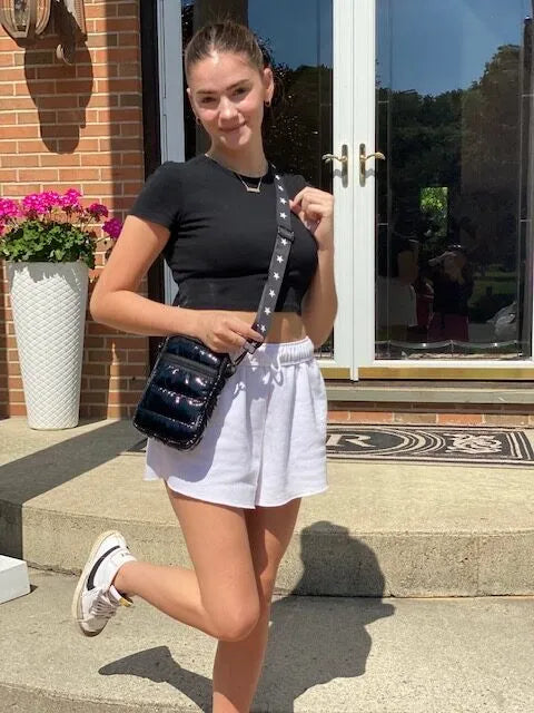 The Jordyn Puffer Camera in Black Metallic