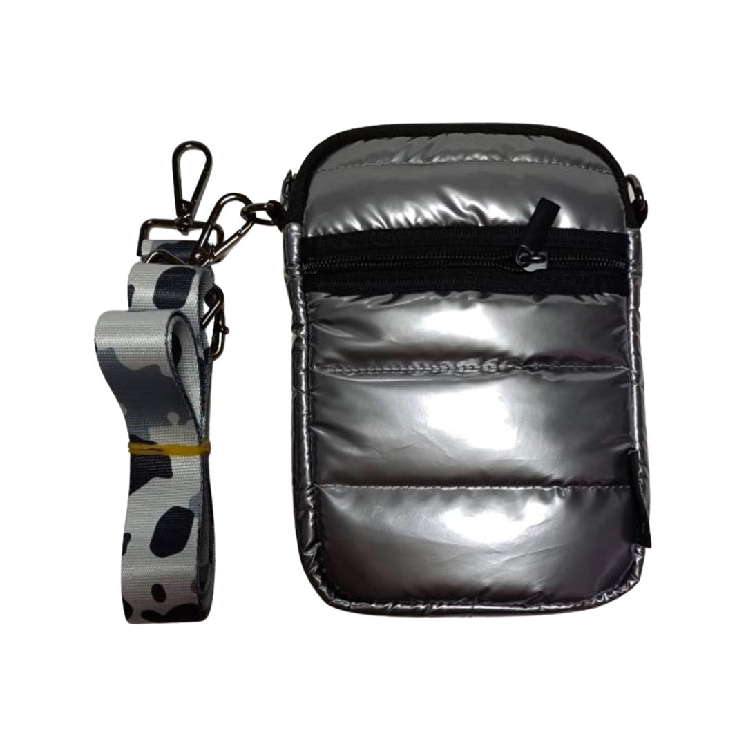 The Jordyn Puffer Camera in Silver Metallic