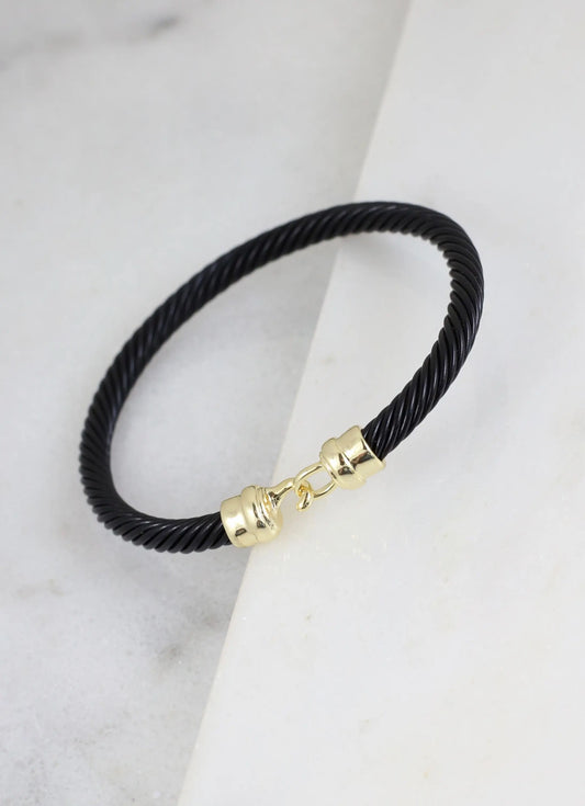 Timberland Hinge Cable Bracelet Black
