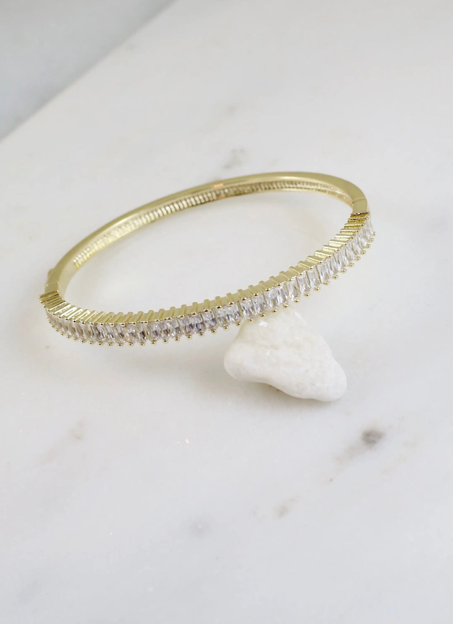 Townsend CZ Baguette Bangle Gold