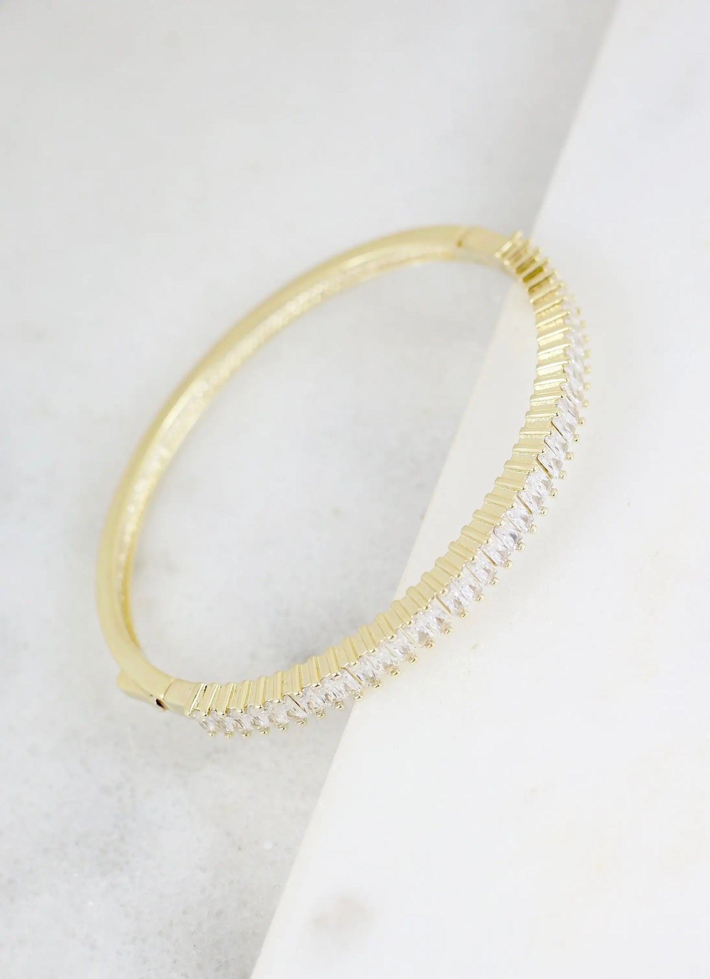Townsend CZ Baguette Bangle Gold