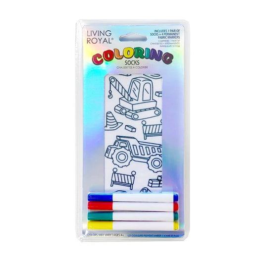 Tractor Zone Coloring Socks