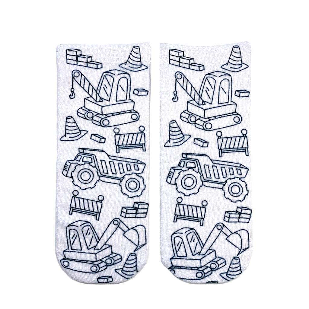 Tractor Zone Coloring Socks