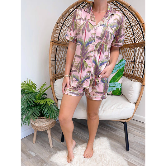 Ultra Soft Palm Pajama Short Sets