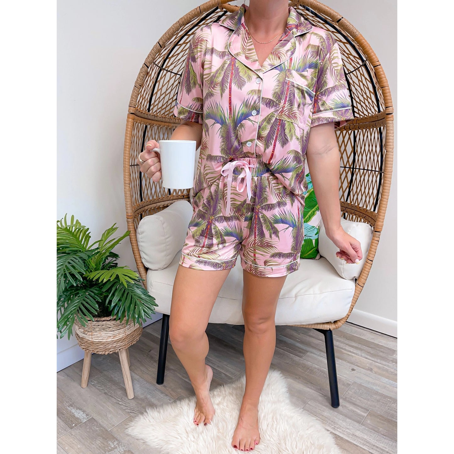 Ultra Soft Palm Pajama Short Sets