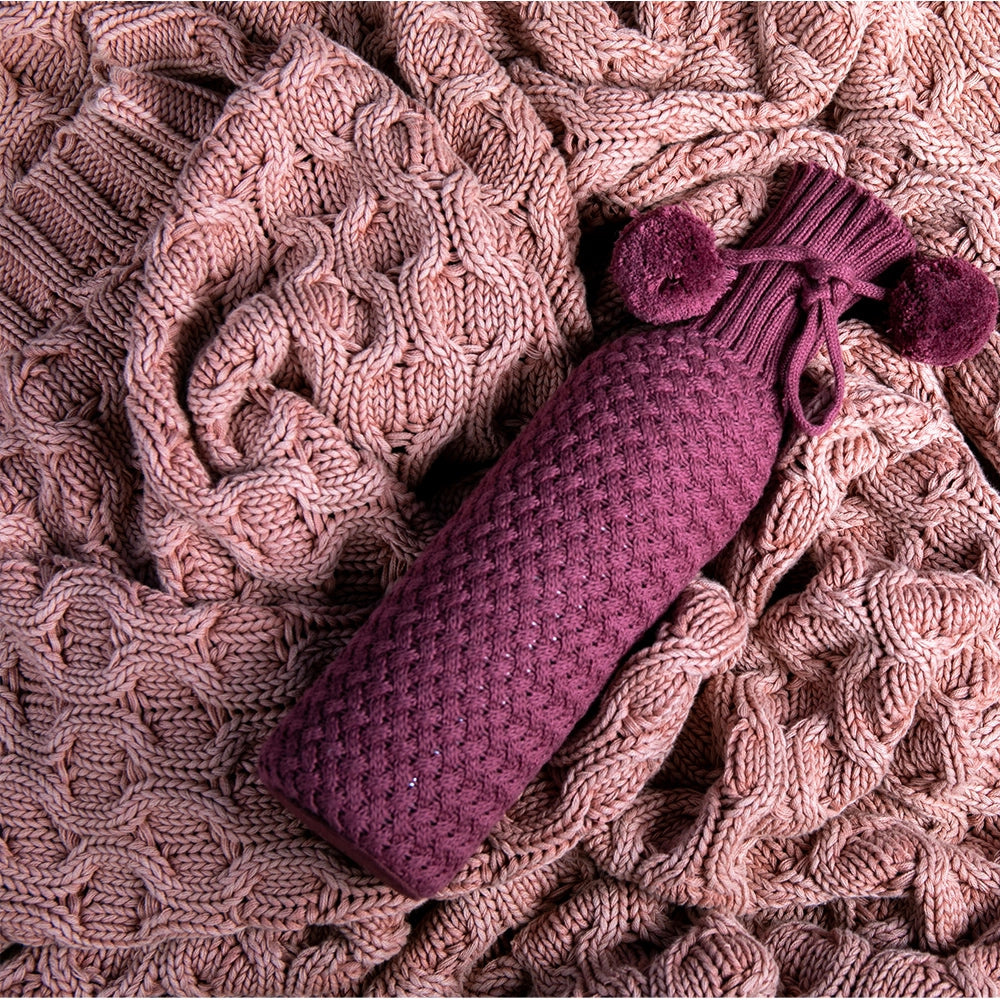 Washed curvy - pink - 100% cotton throw blanket