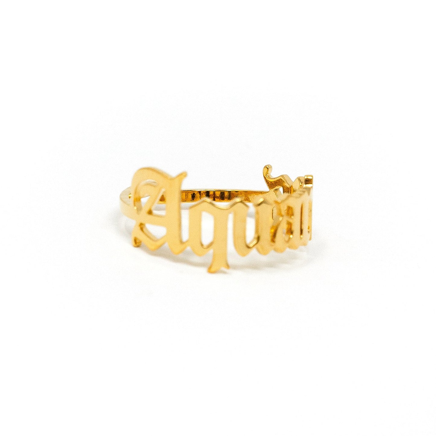 Zodiac Olde English Adjustable Rings