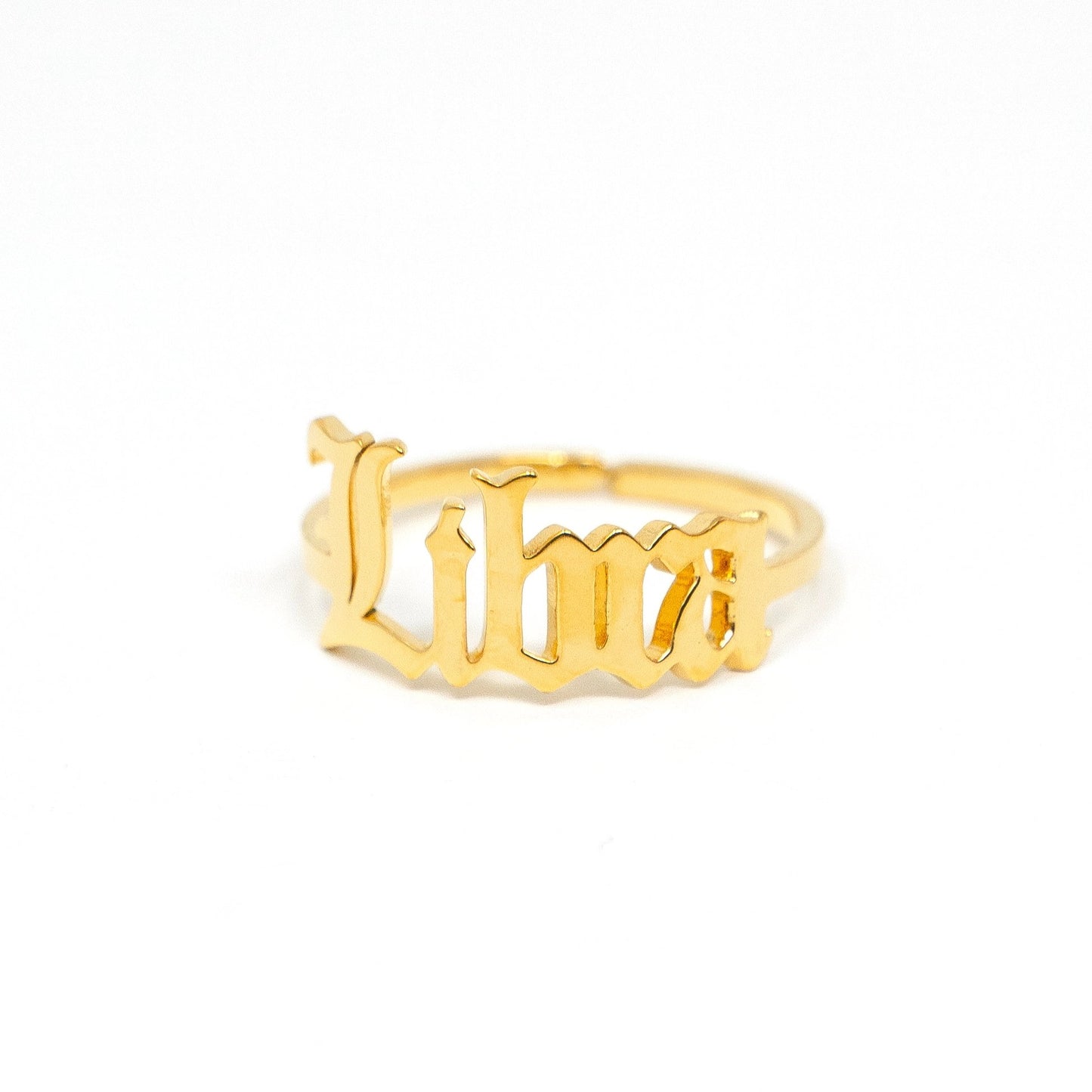 Zodiac Olde English Adjustable Rings