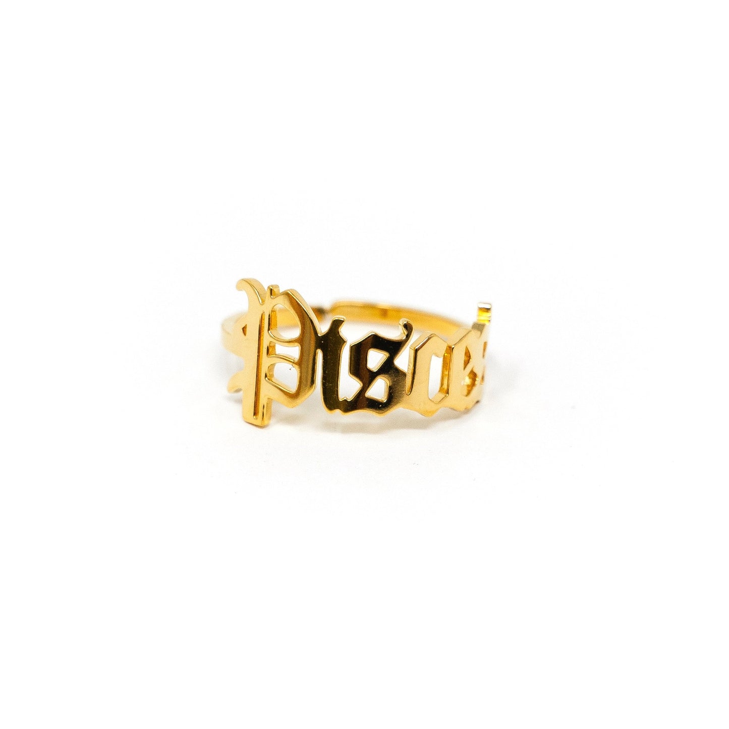 Zodiac Olde English Adjustable Rings