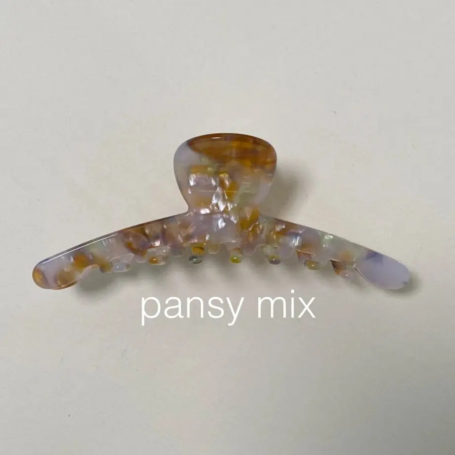 Big Skinny Hair Clip - Pansy Mix