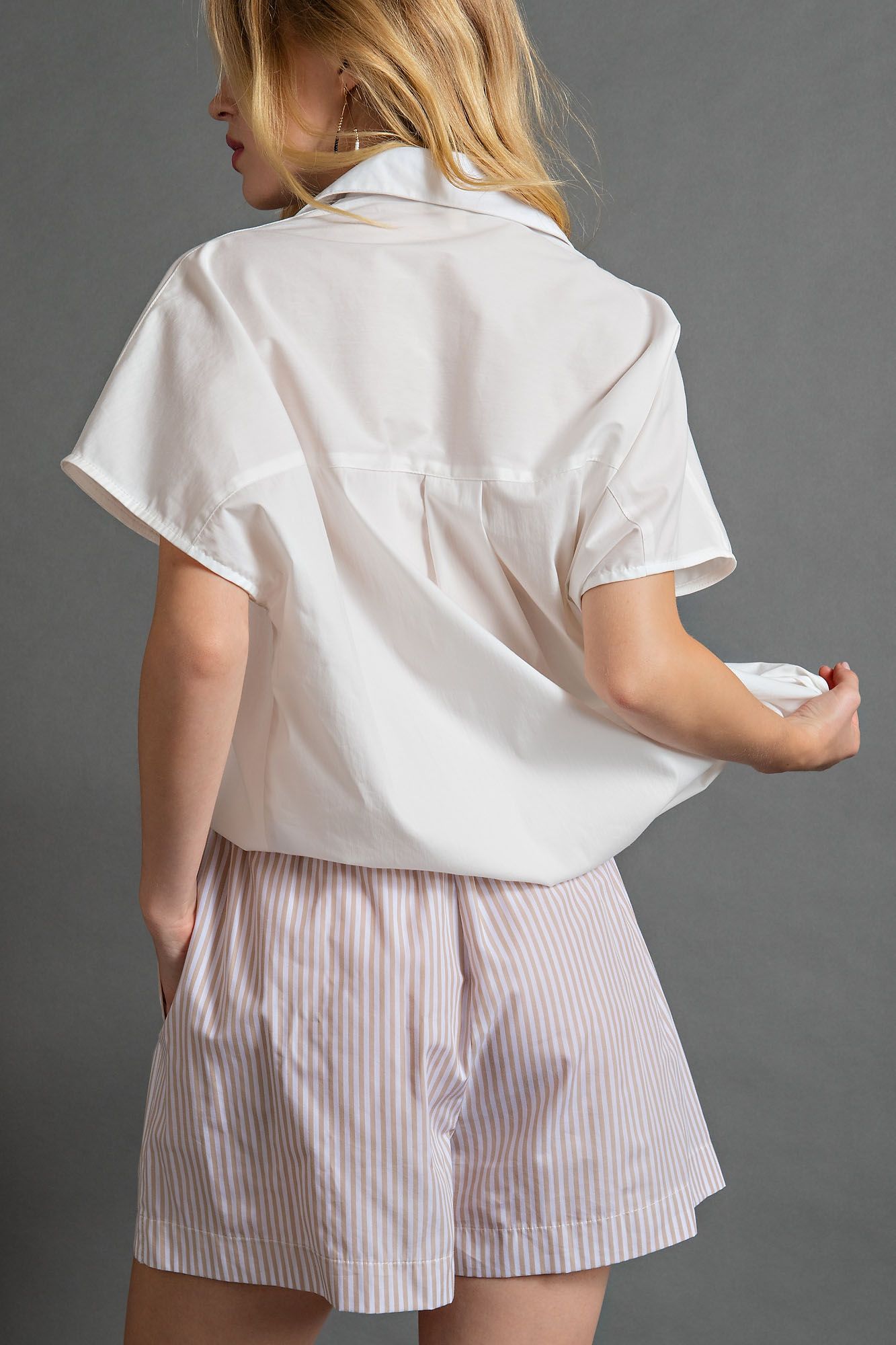 Cotton Voile Boxer Striped Shorts in 3 Colors