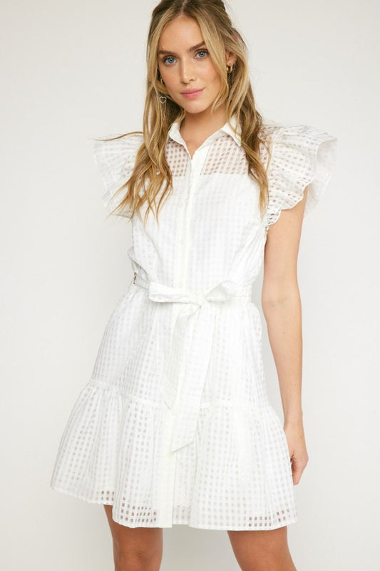 White Button Up Dress