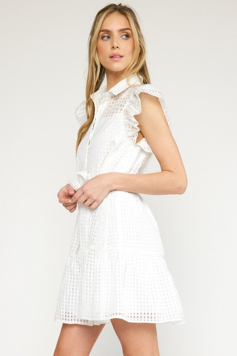 White Button Up Dress