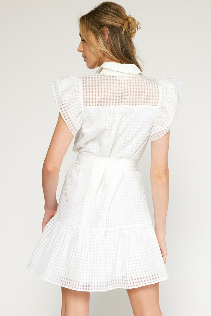 White Button Up Dress