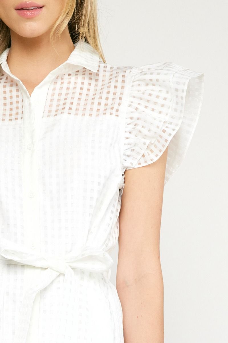 White Button Up Dress