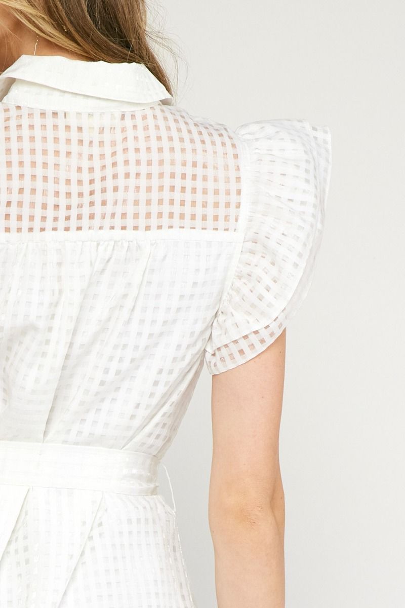 White Button Up Dress